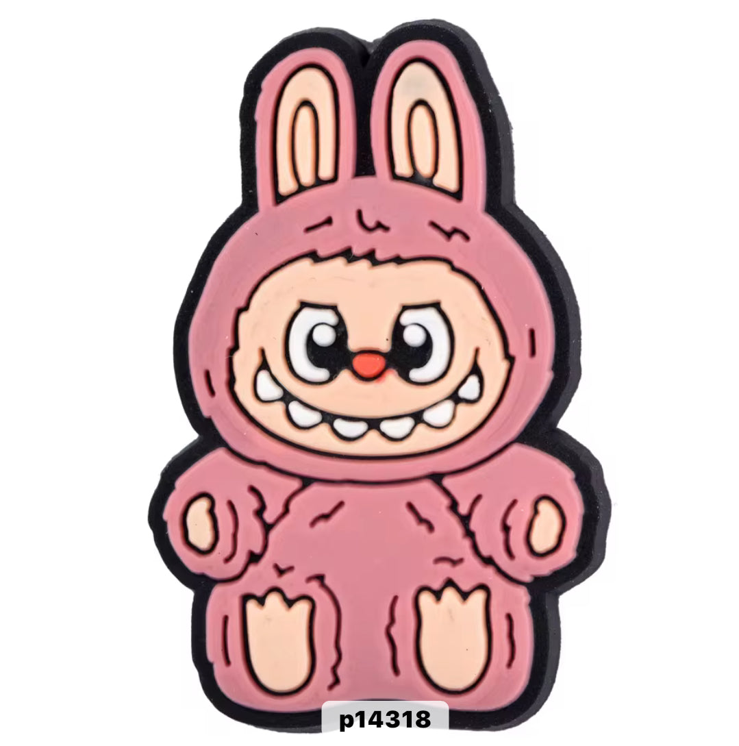 Labubu Style Shoe Charm - Pink