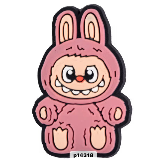 Labubu Style Shoe Charm - Pink